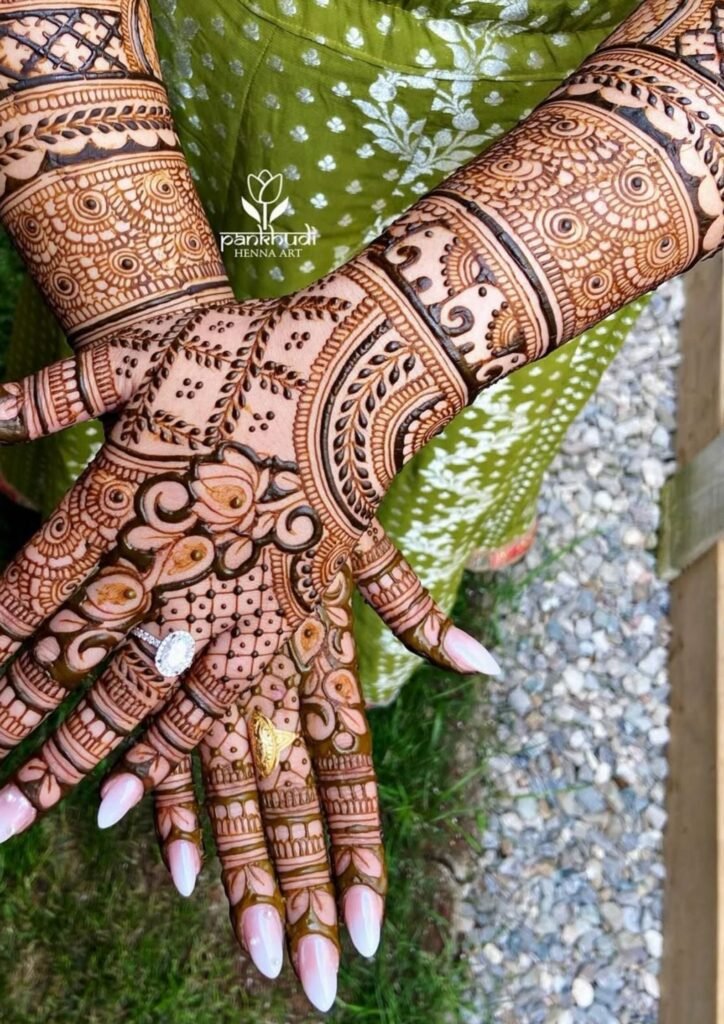 Stylish Full Hand Mehndi Design