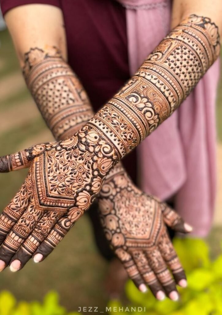 Stylish Full Hand Mehndi Design