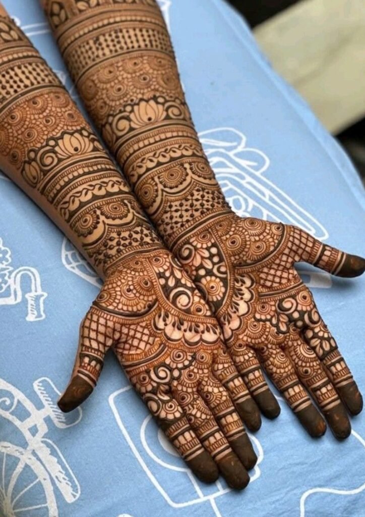 Stylish Full Hand Mehndi Design