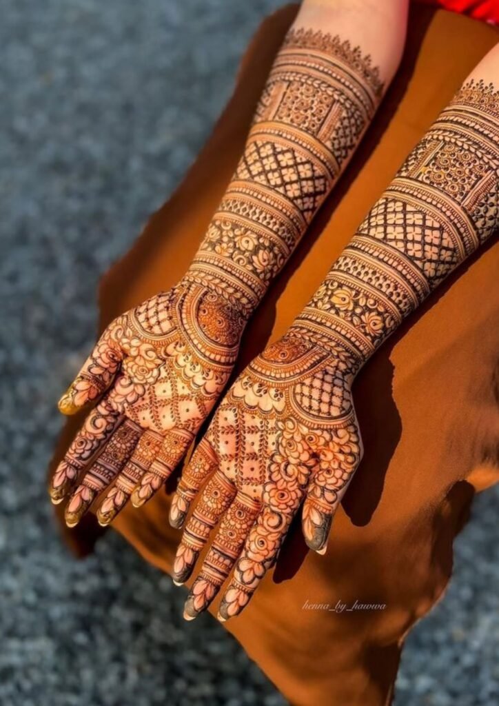 Stylish Full Hand Mehndi Design