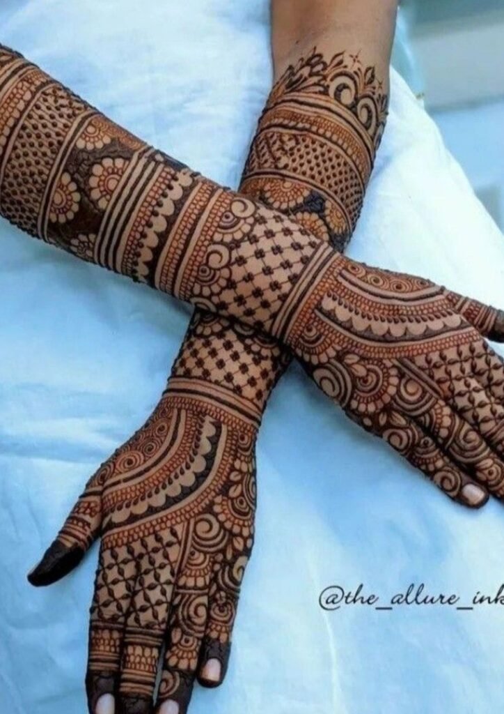 Stylish Full Hand Mehndi Design