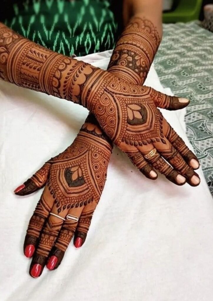 Stylish Full Hand Mehndi Design