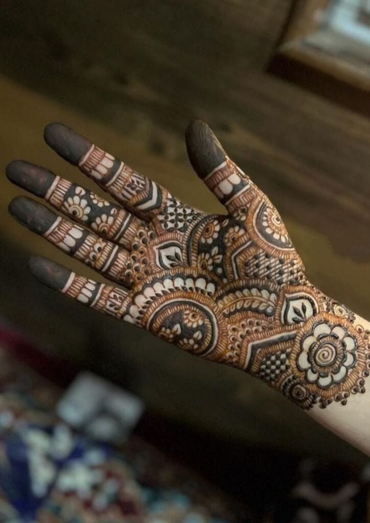 Stylish Full Hand Mehndi Design