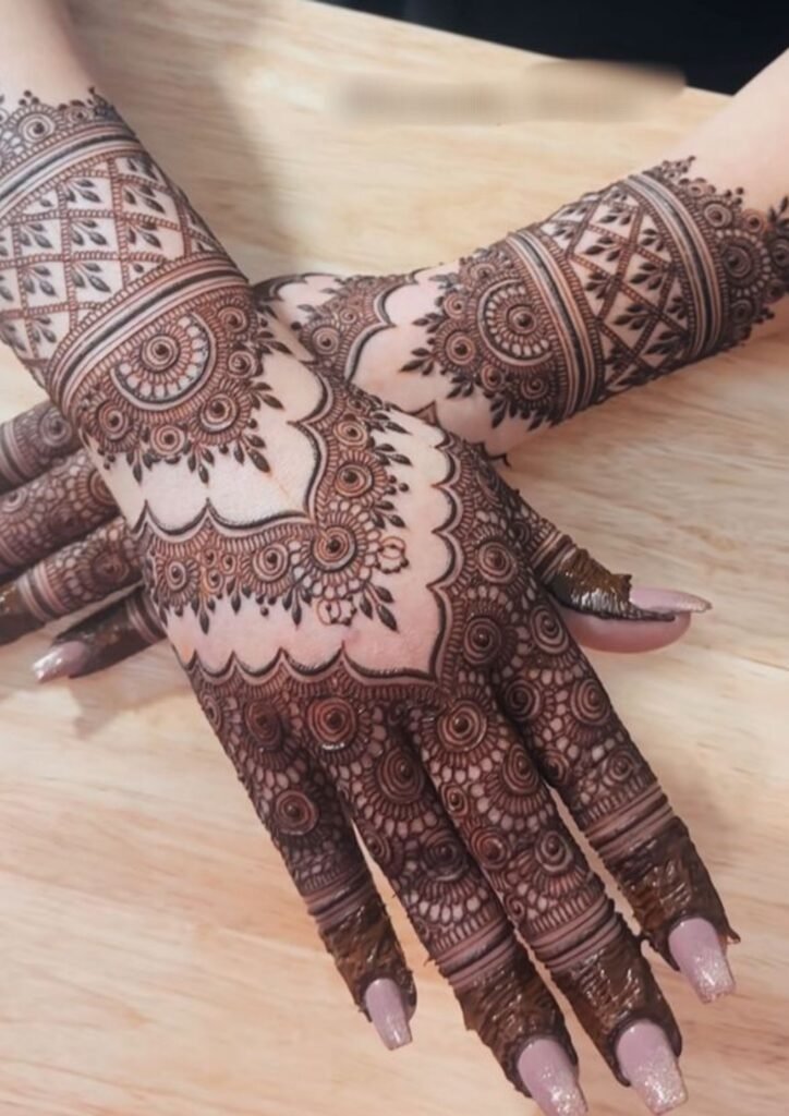 Stylish Full Hand Mehndi Design