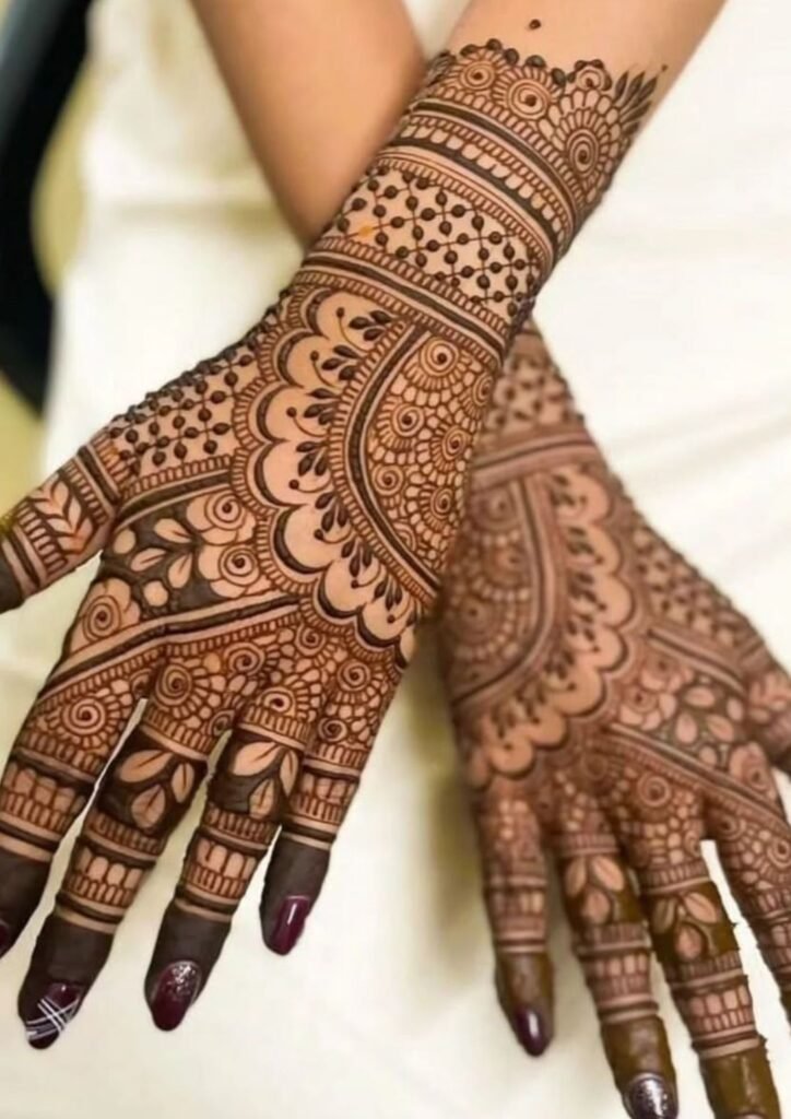 Stylish Full Hand Mehndi Design