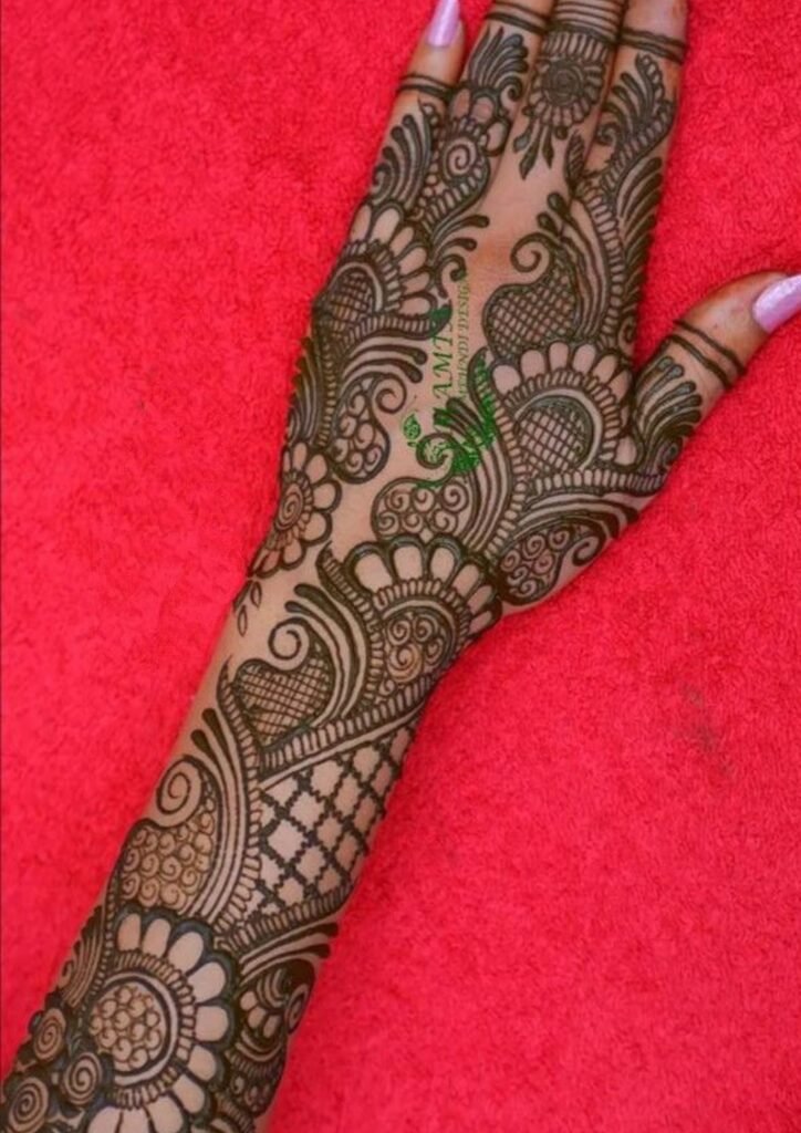 Stylish Full Hand Mehndi Design