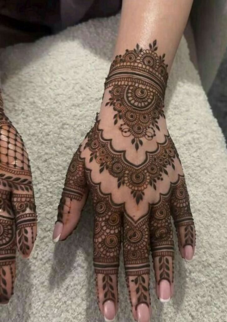 Stylish Full Hand Mehndi Design